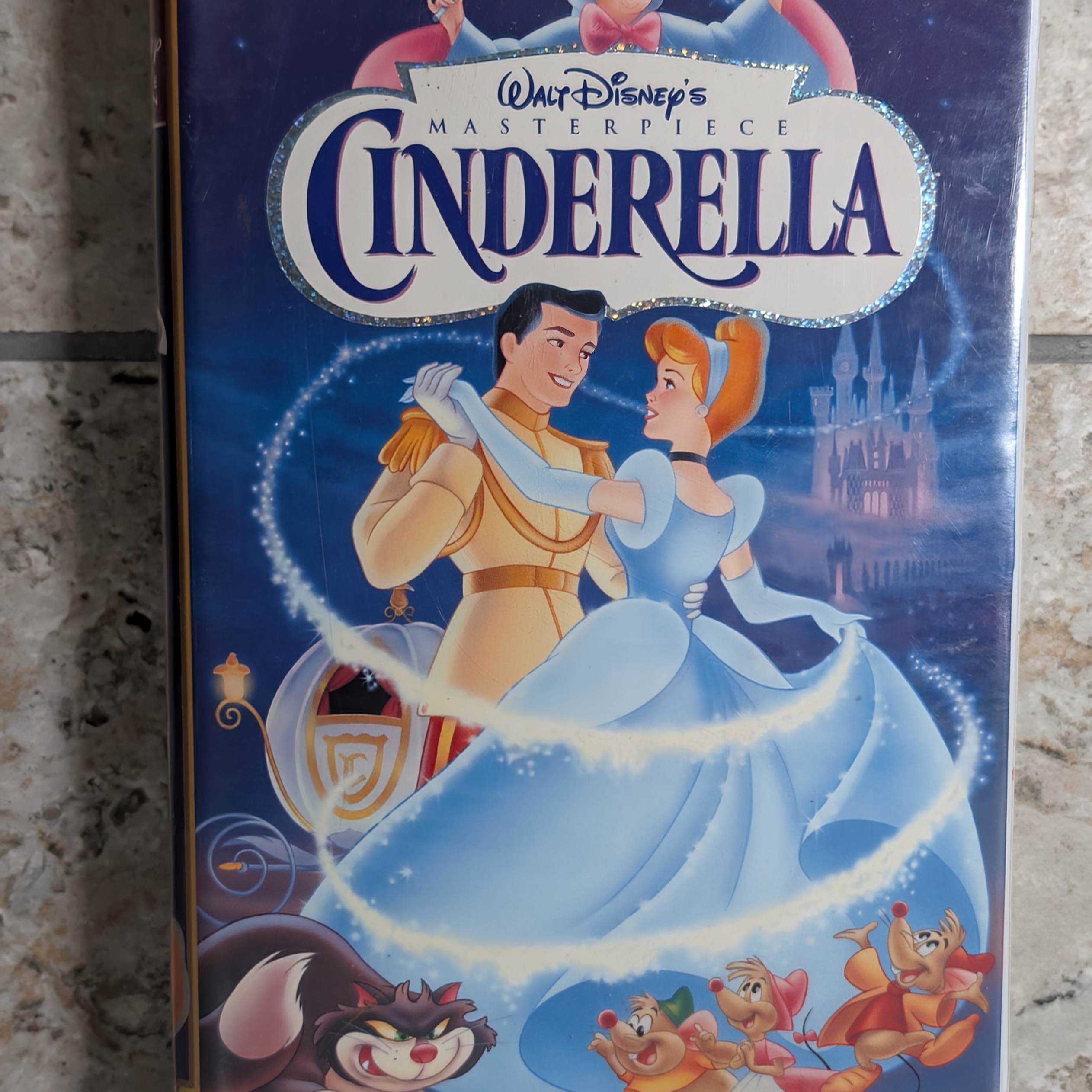 Walt Disney Masterpiece Collection VHS of Cinderella with no black diamond on the banner